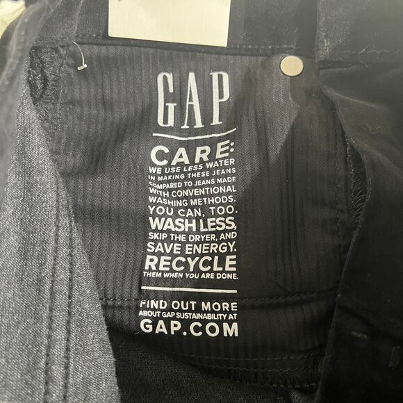 GAP Vintage Slim High Rise Black Velvet-Feel Jeans NWT Size 27R - Picture 7 of 8